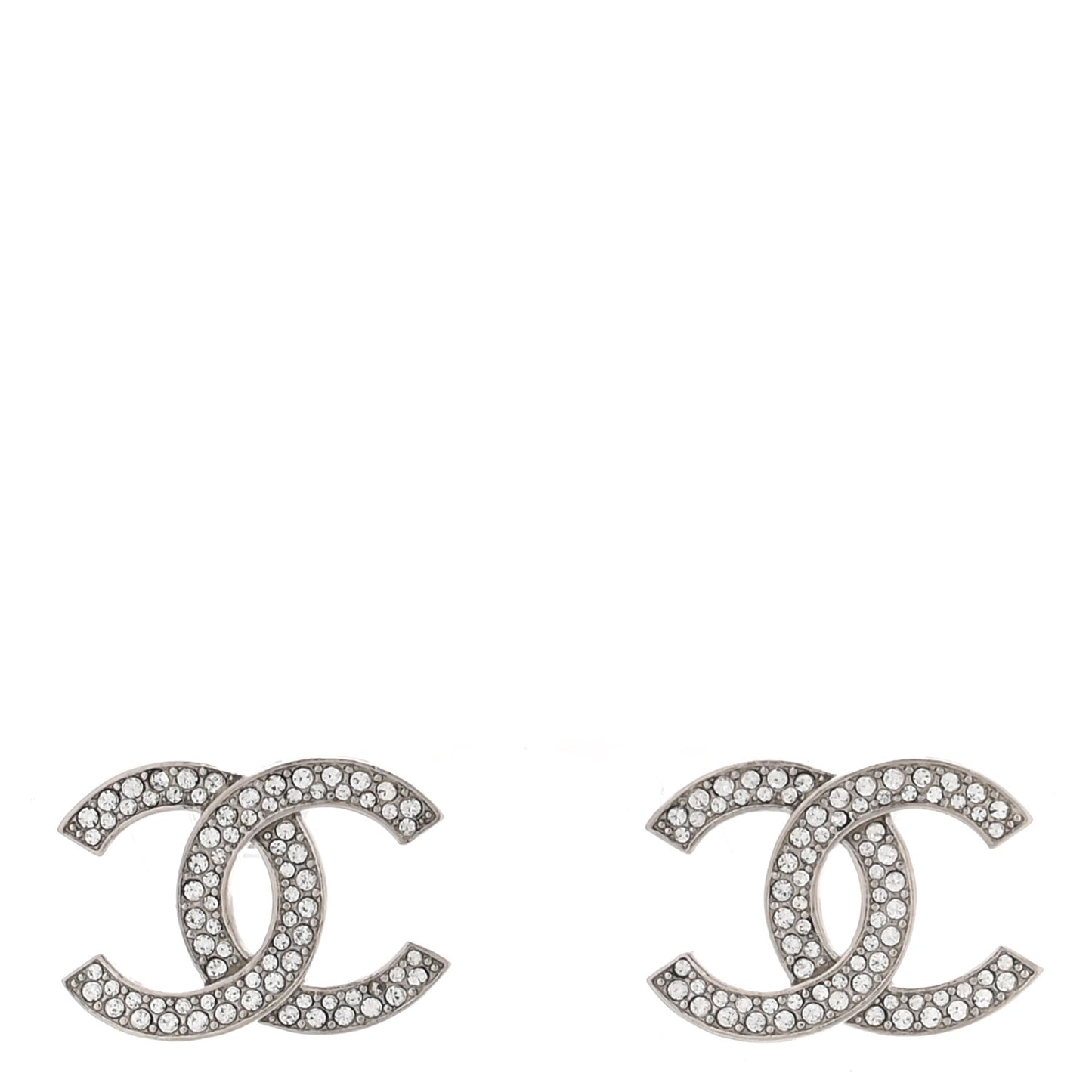 Crystal Palais Garnier CC Earrings Silver