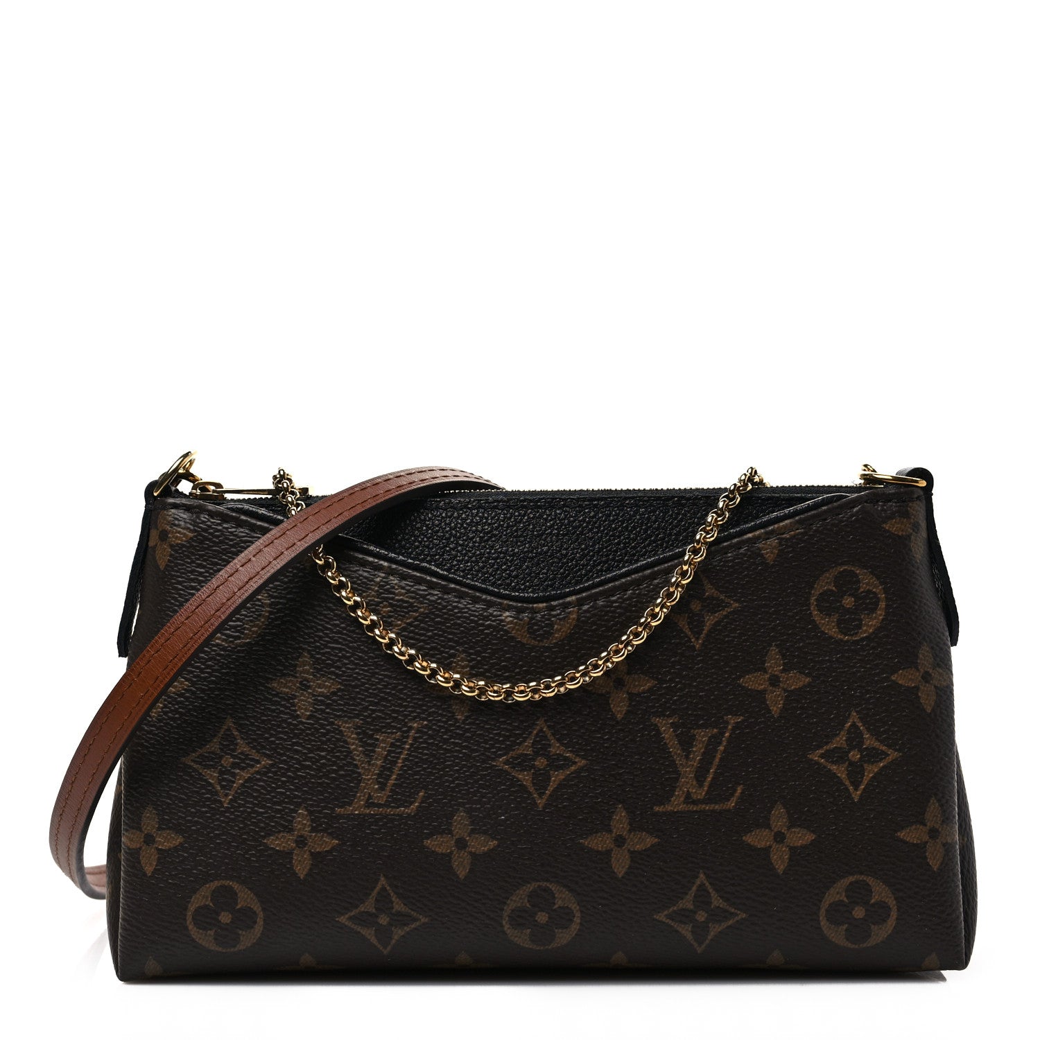 Louis Vuitton Monogram Pallas Clutch Black 1 of 7