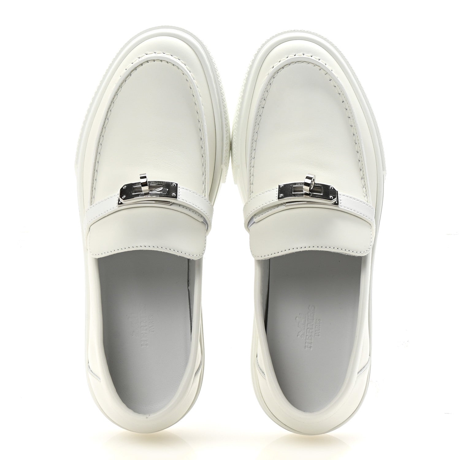 Hermes Calfskin Game Slip On Sneakers 38 White 2 of 9