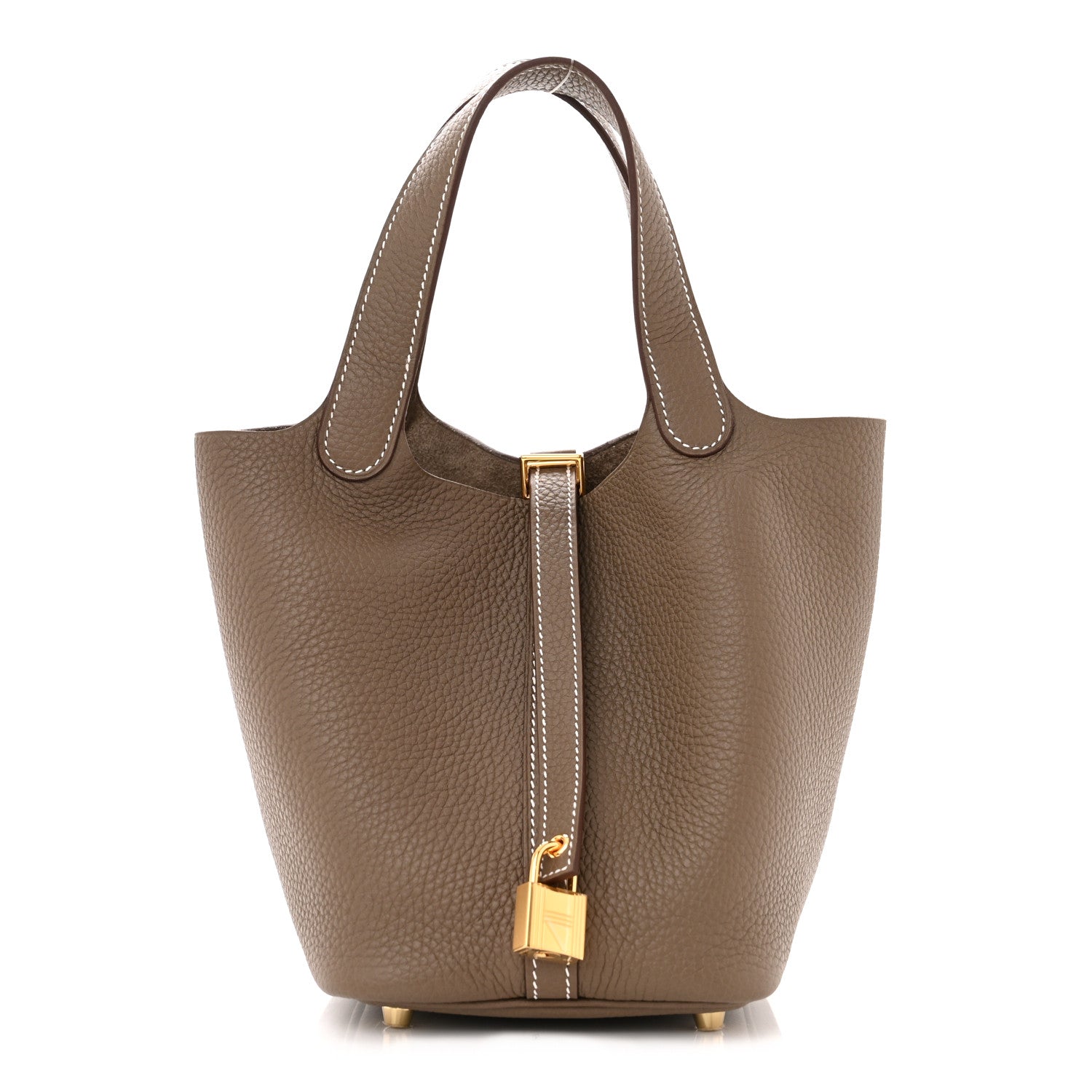 Hermes Taurillon Clemence Picotin Lock 18 PM Etoupe 1 of 11