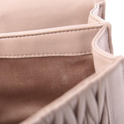 Miu Miu Lambskin Confidential Matelasse Chain Shoulder Bag Cipria 11 of 15