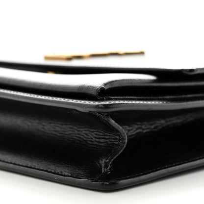 Saint Laurent Smooth Calfskin Medium Monogram Sunset Satchel Black 11 of 12