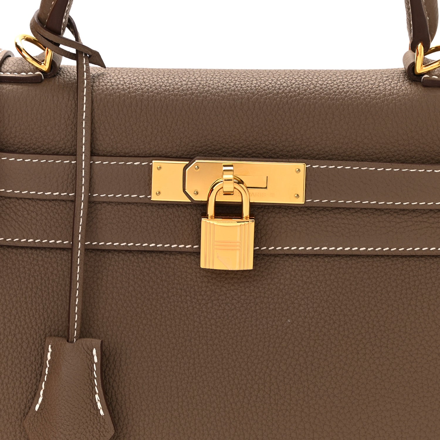 Hermes Togo Kelly Retourne 28 Etoupe 8 of 13