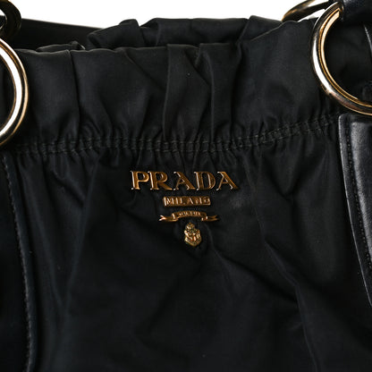Prada Tessuto Nylon Nappa Gaufre Shoulder Bag Black 11 of 16