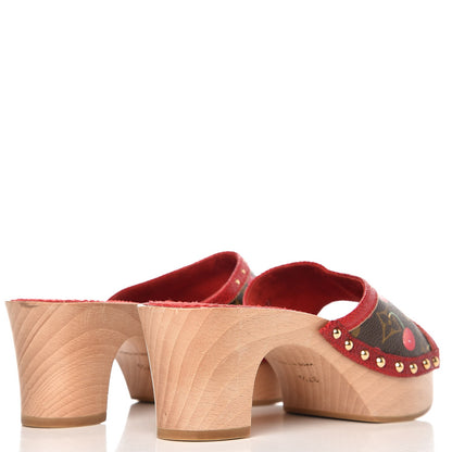 Louis Vuitton Monogram Cerises Mules Heels 37.5 4 of 13