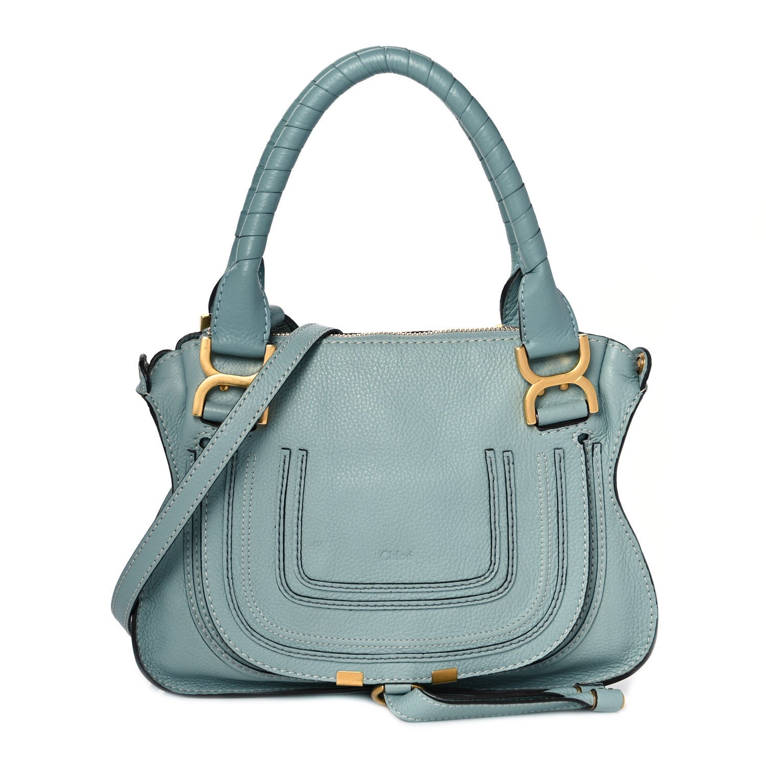 Chloe Calfskin Small Marcie Satchel Faded Blue 1 of 8