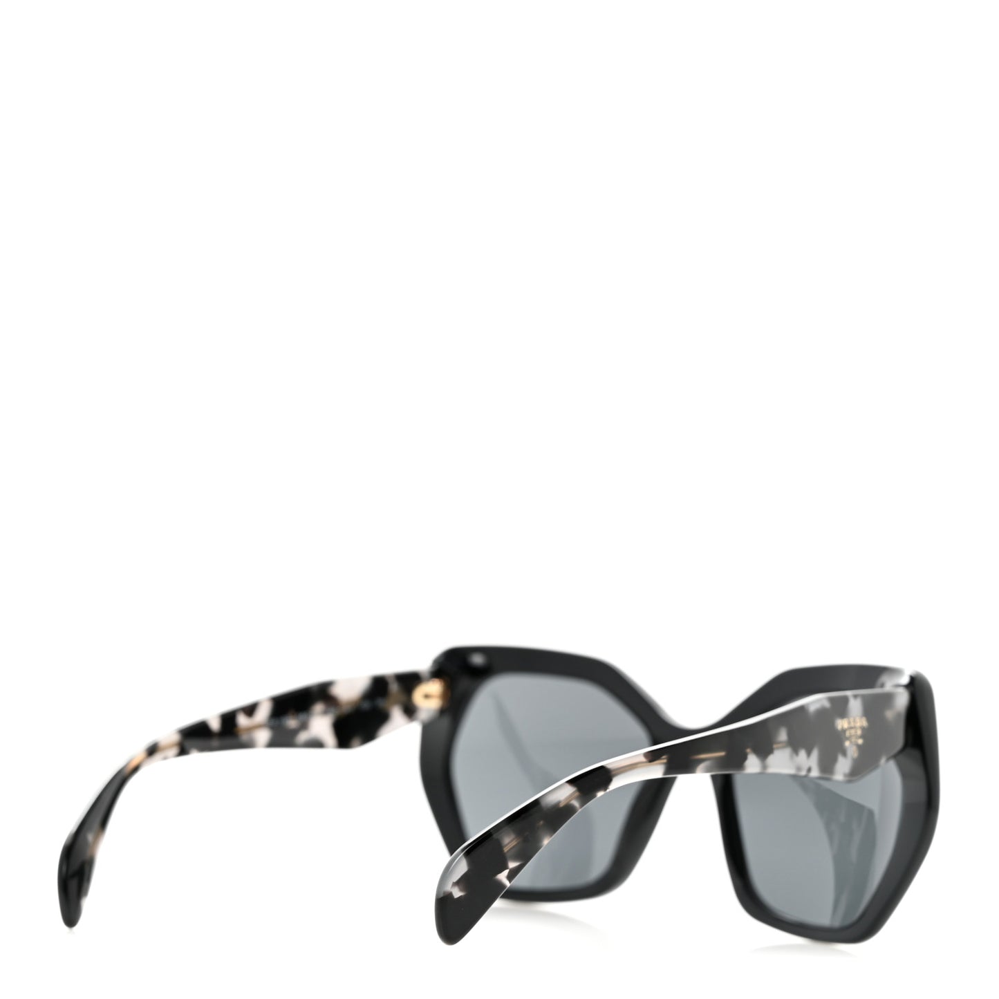 Acetate Sunglasses SPR 16R Black Tortoise Grey
