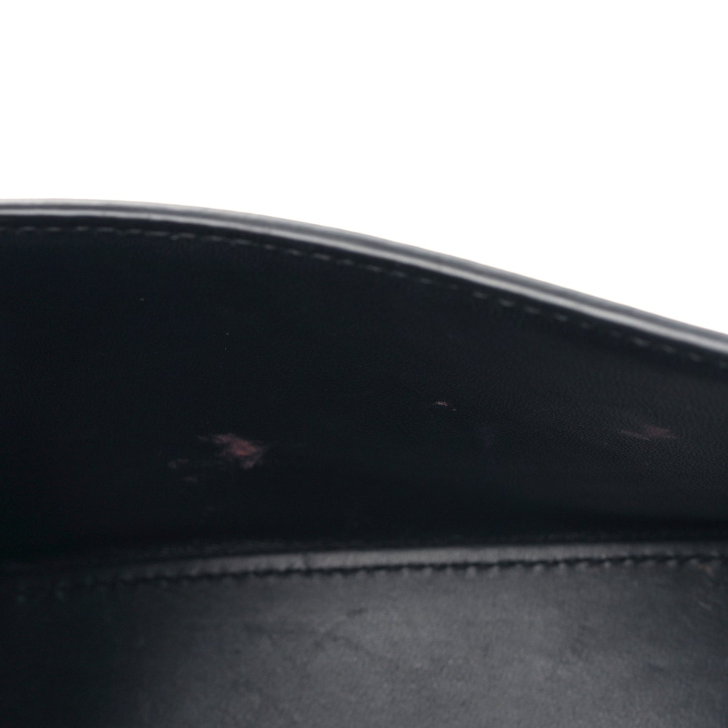 Shiny Box Calfskin Small Hourglass Top Handle Bag Black