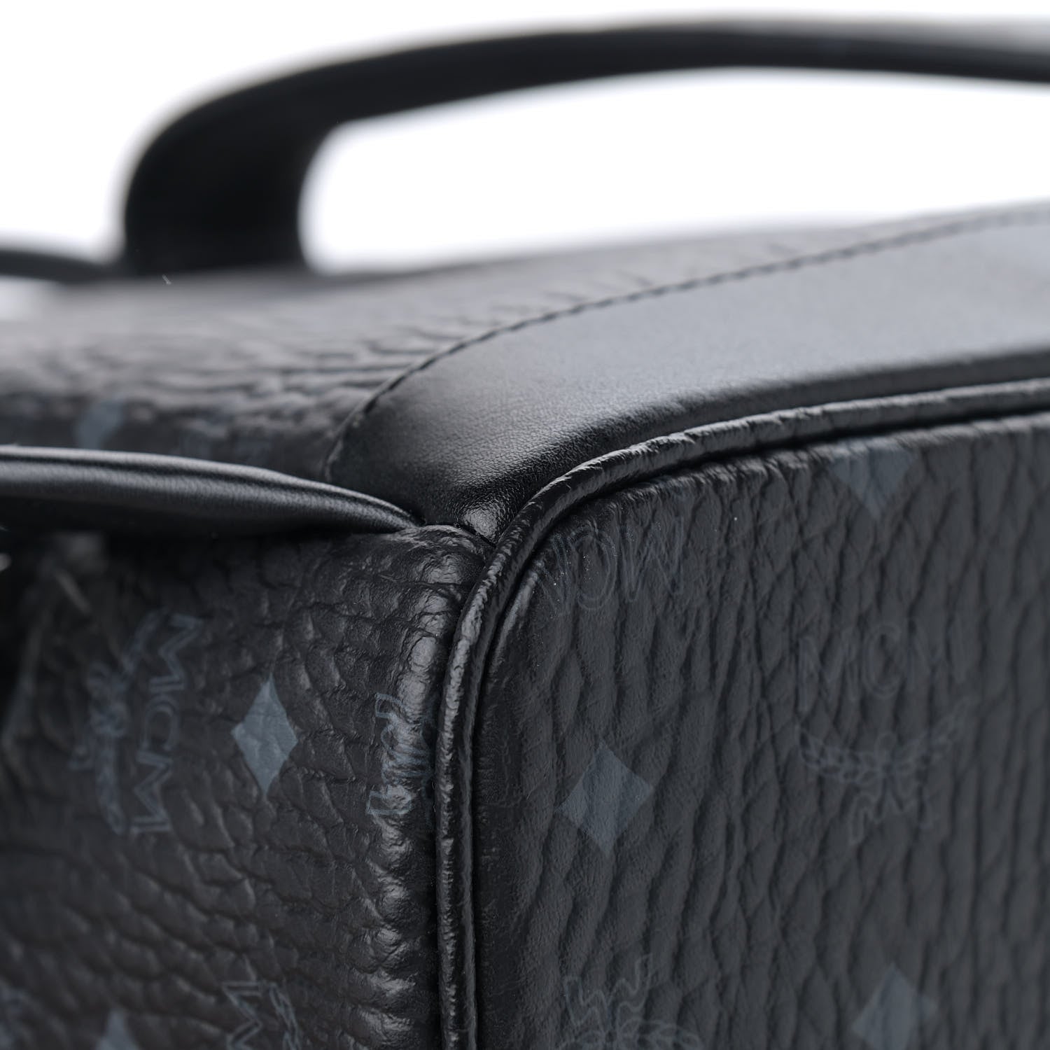 MCM Visetos Small Side Stud Stark Backpack Black 8 of 12