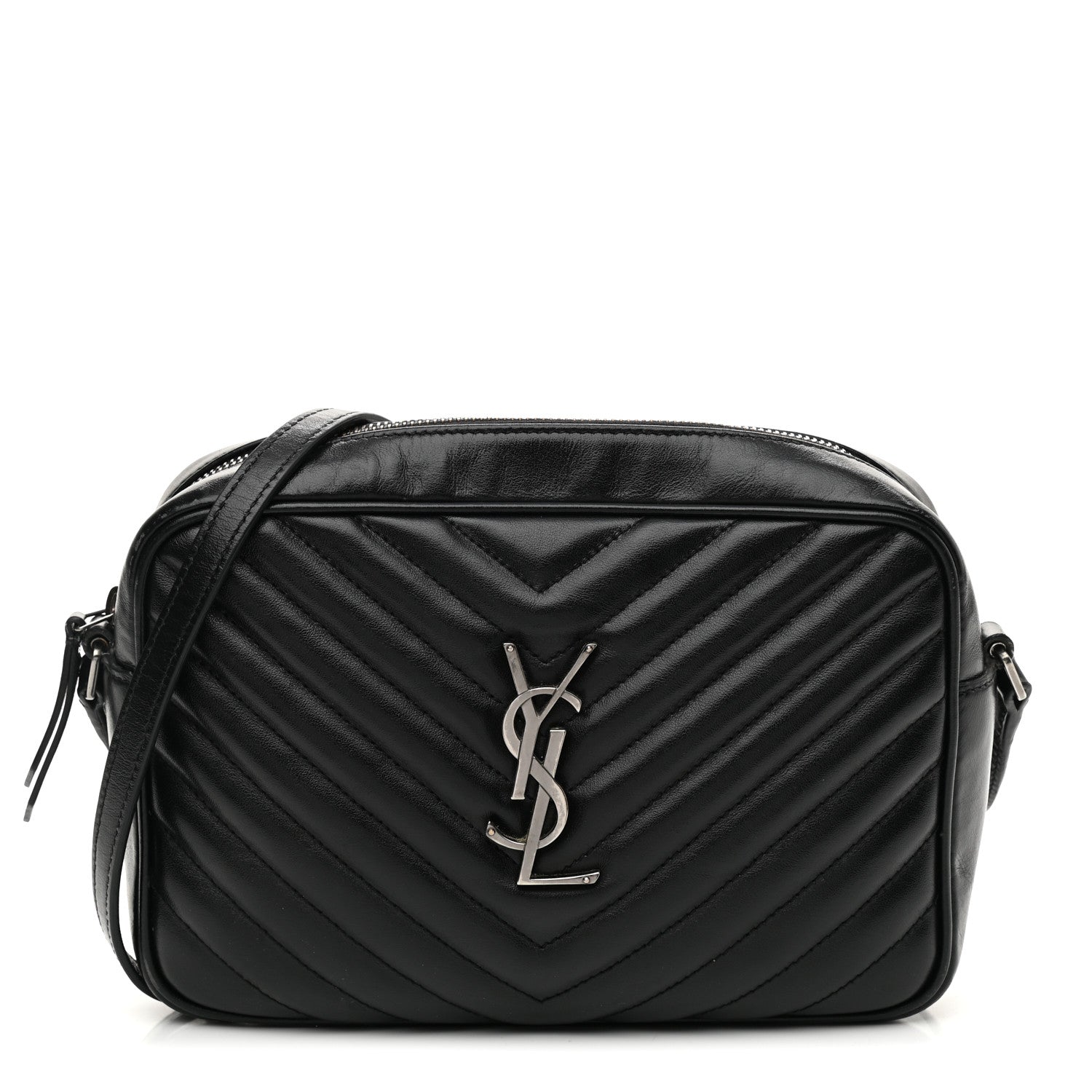 Saint Laurent Calfskin Matelasse Monogram Lou Camera Bag Black 1 of 10