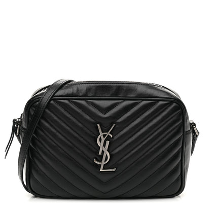 Saint Laurent Calfskin Matelasse Monogram Lou Camera Bag Black 1 of 10