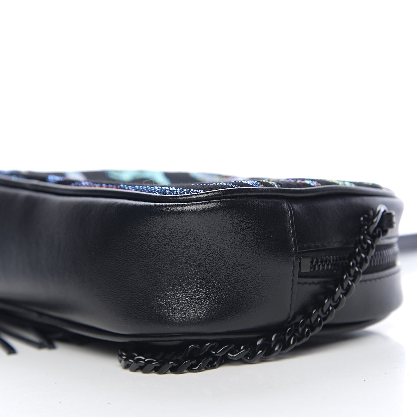 Calfskin Tiger Burnout Monogram Lou Camera Bag Black Multicolor
