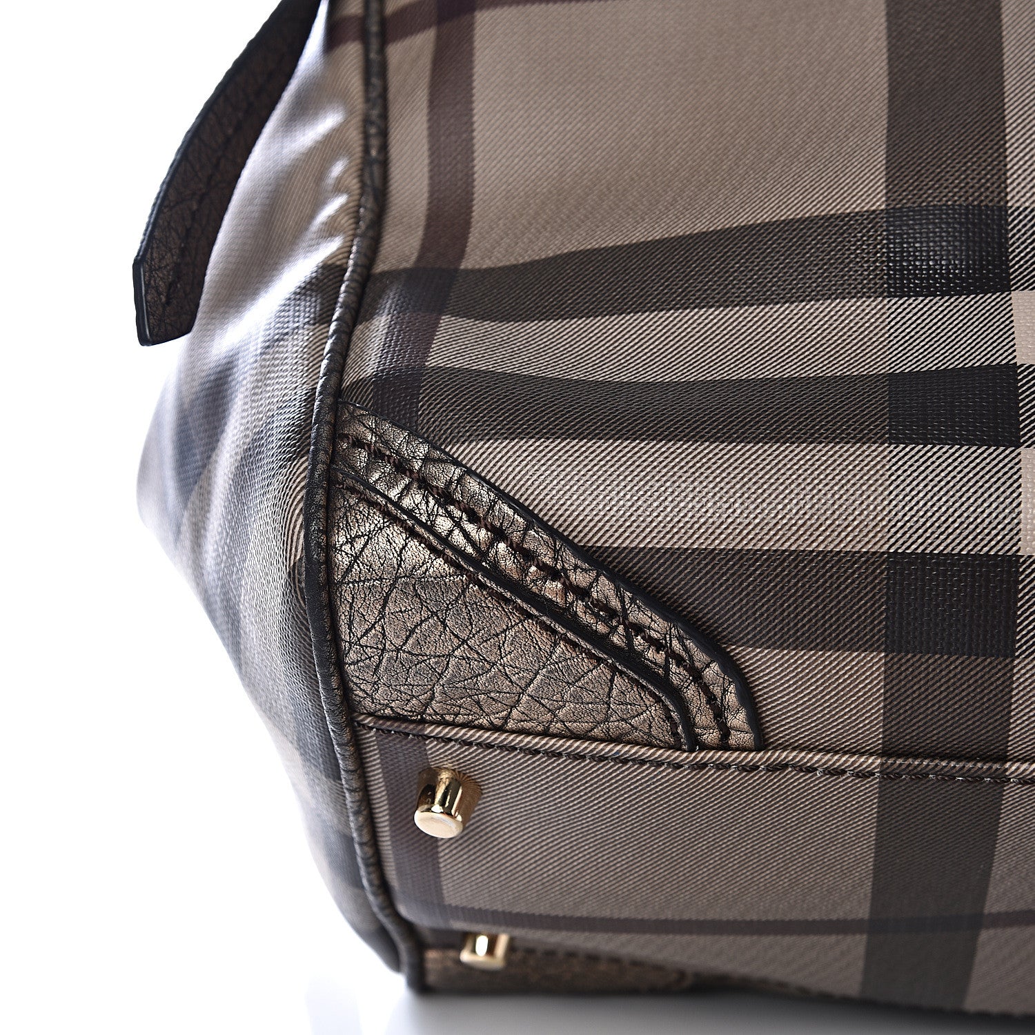 Burberry Smoked Check Small Canterbury Tote Anthracite 16 of 17