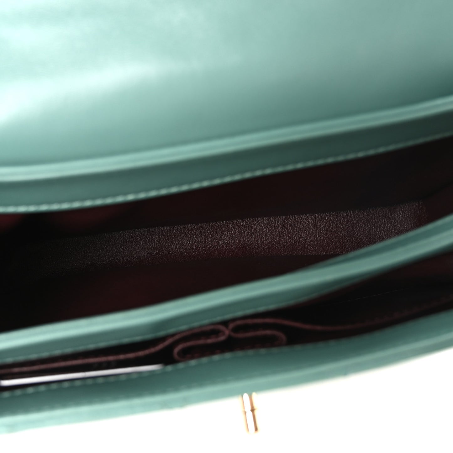 Lambskin Quilted Small Trendy CC Flap Dual Handle Bag Light Green