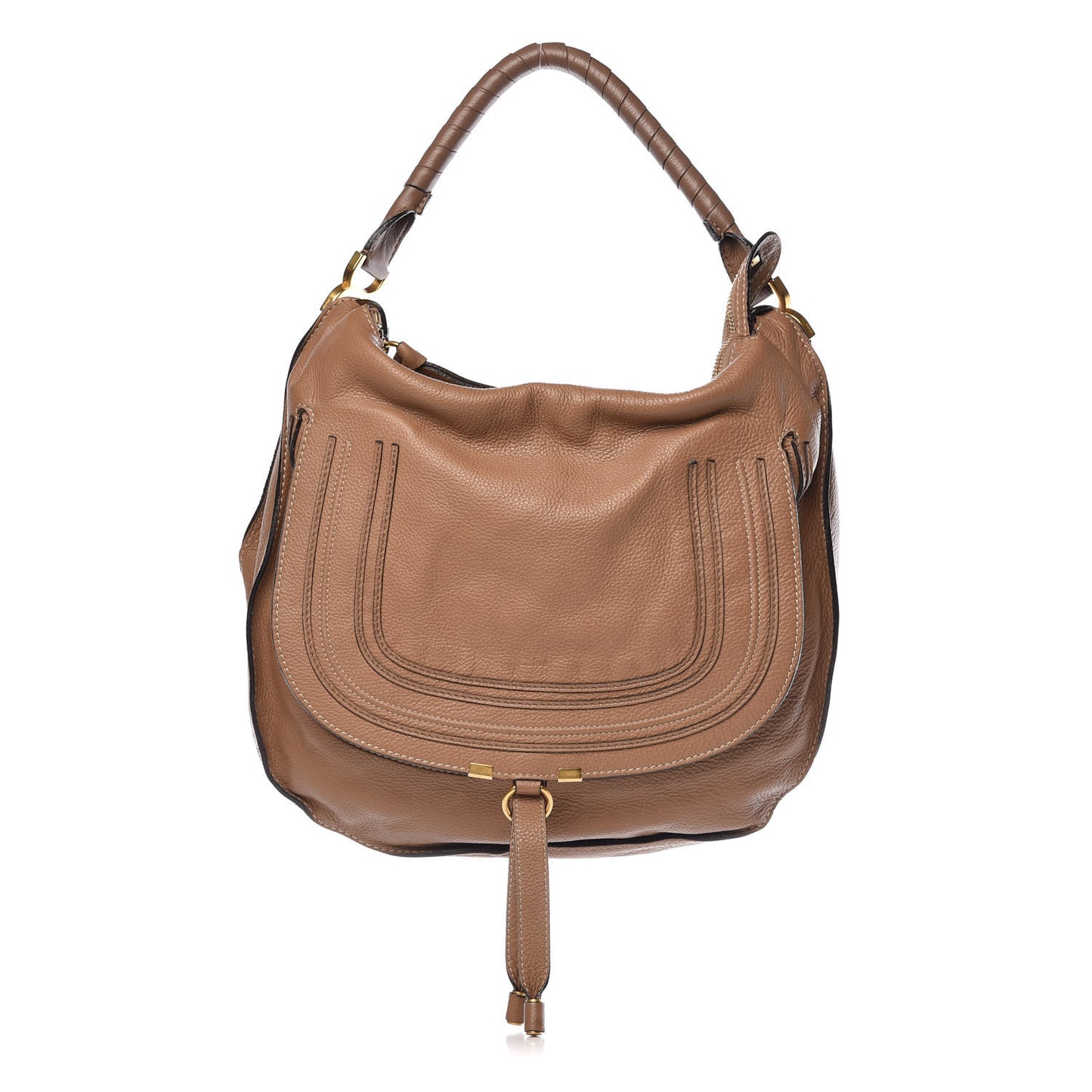 Calfskin Large Marcie Hobo Nut