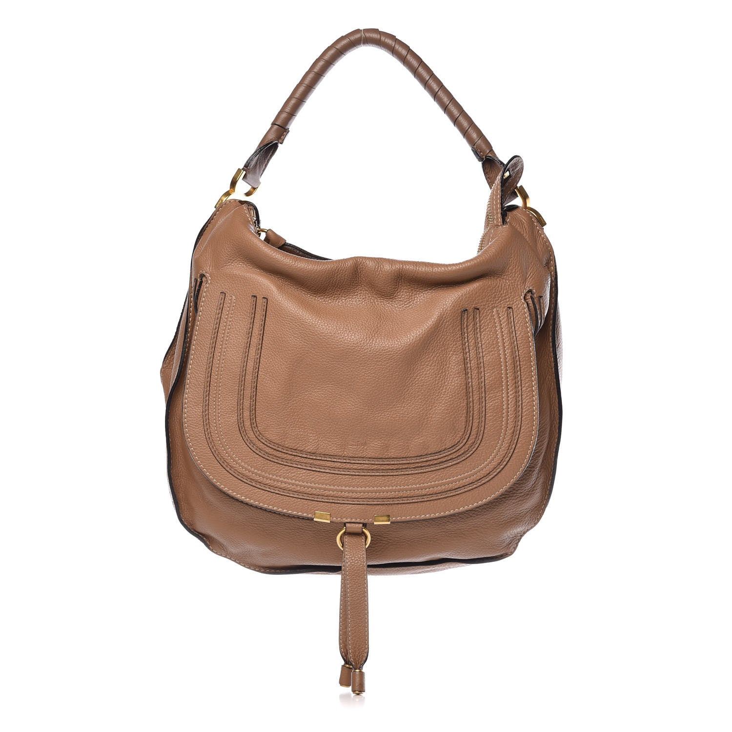 Chloe Calfskin Large Marcie Hobo Nut 1 of 12
