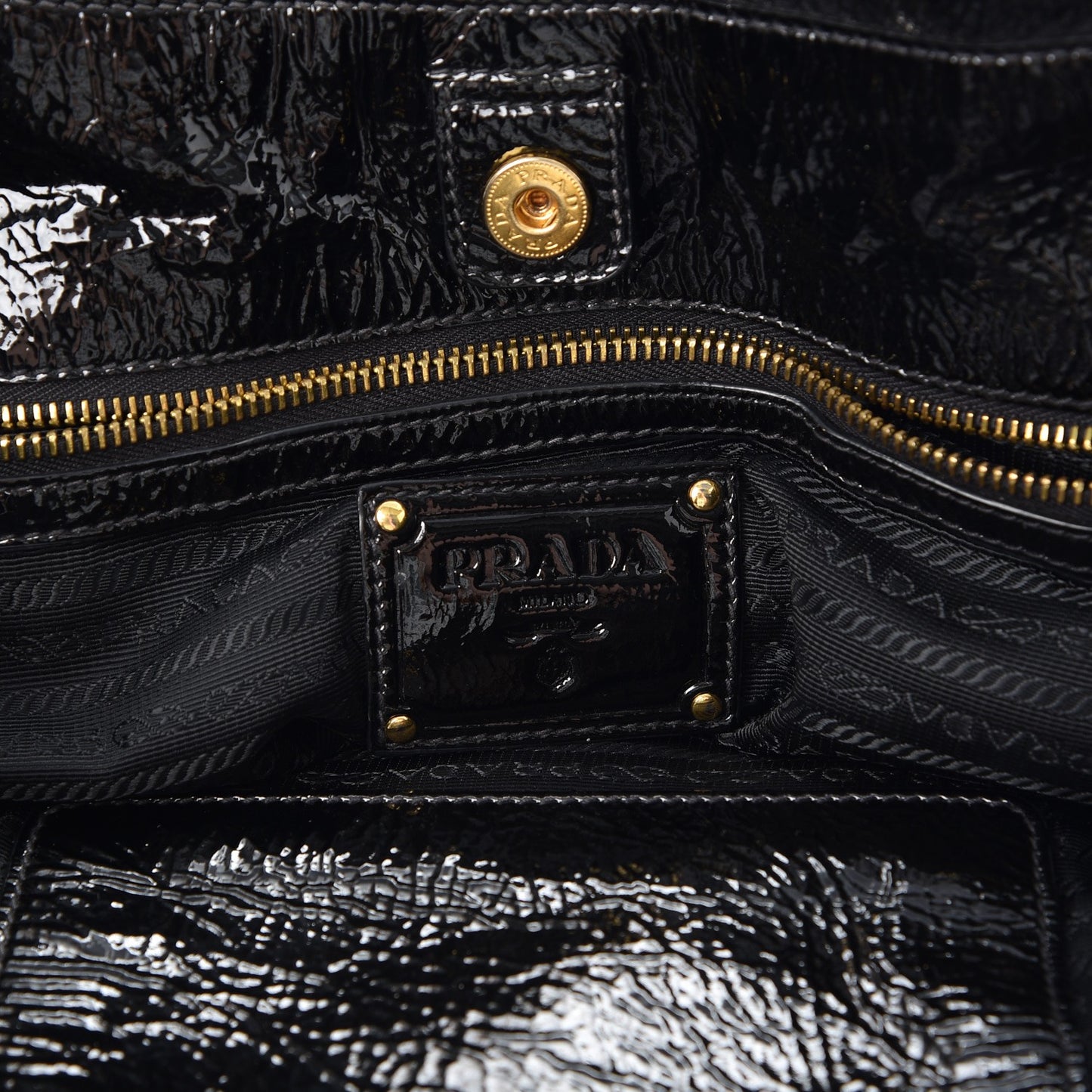 Tessuto Nylon Chain Shoulder Bag Nero Black