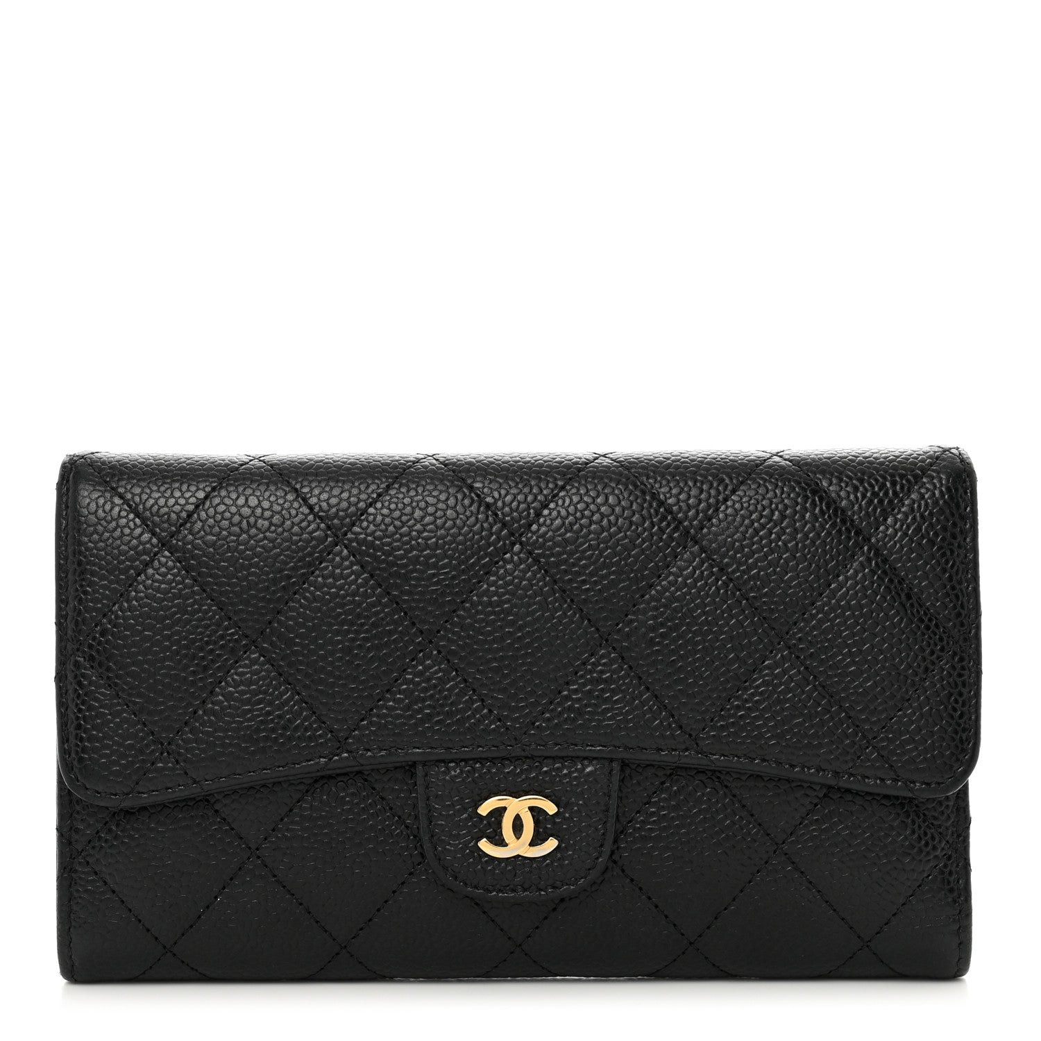 Chanel Caviar Quilted Large Flap Wallet Black 1 of 10