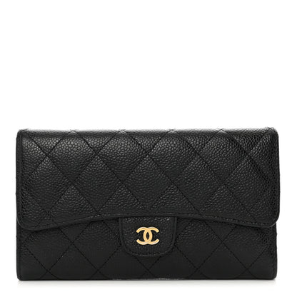 Chanel Caviar Quilted Large Flap Wallet Black 1 of 10