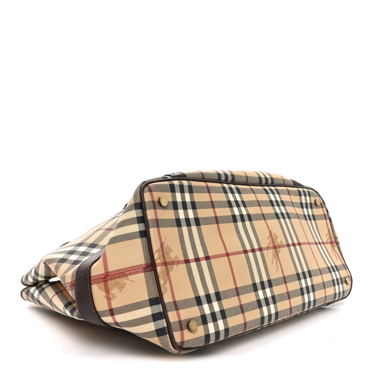 Burberry Haymarket Check Buckle Satchel Chocolate 4 of 9