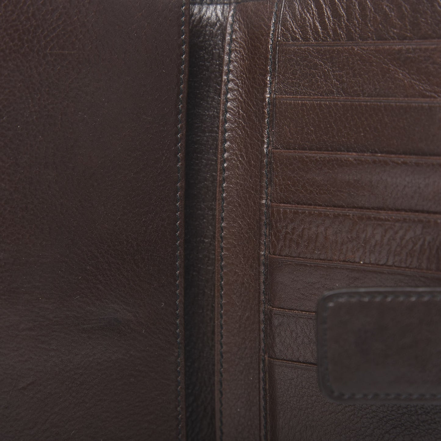 Crystal Monogram Continental Charmy Wallet Brown