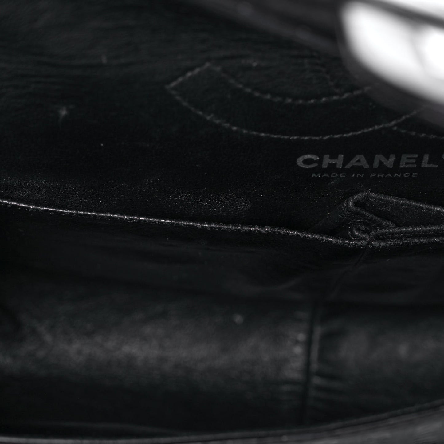 Metallic Calfskin Striped 2.55 Reissue 226 Flap Black