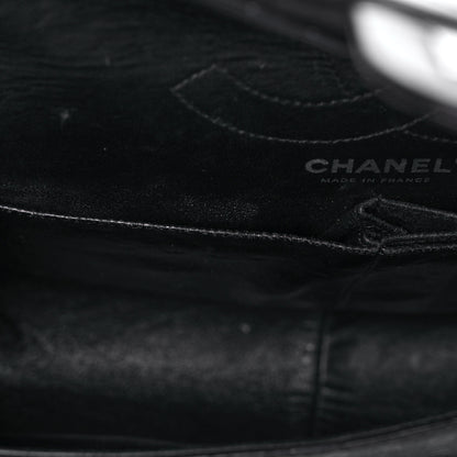 Chanel Metallic Calfskin Striped 2.55 Reissue 226 Flap Black 14 of 15