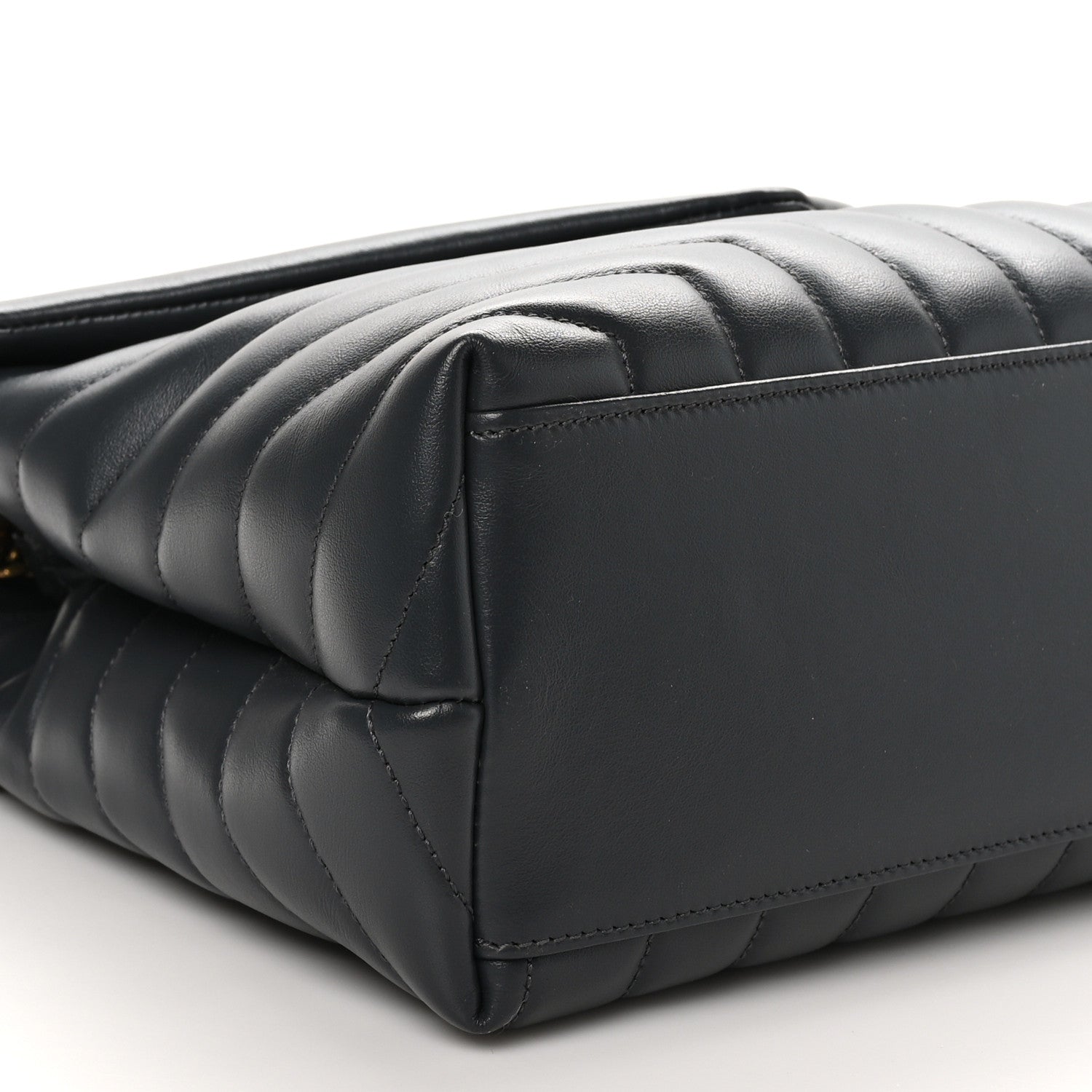 Saint Laurent Calfskin Y Quilted Monogram Medium Loulou Chain Satchel Dark Smog 9 of 10