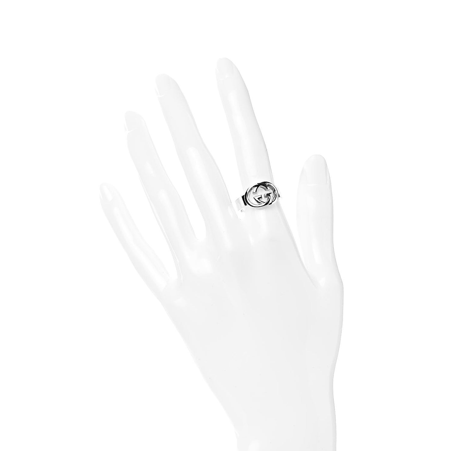 Sterling Silver Interlocking G Ring 54 6.75
