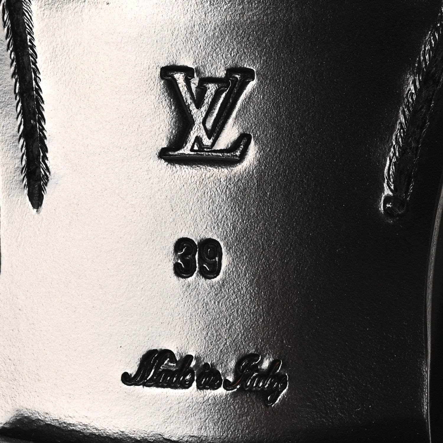 Louis Vuitton Glazed Calfskin Chess Flat Loafers 39 Black 7 of 9