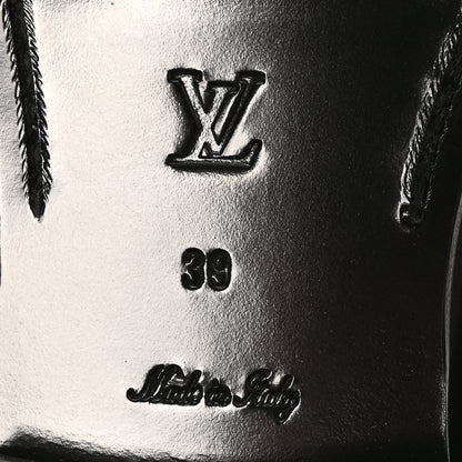Louis Vuitton Glazed Calfskin Chess Flat Loafers 39 Black 7 of 9