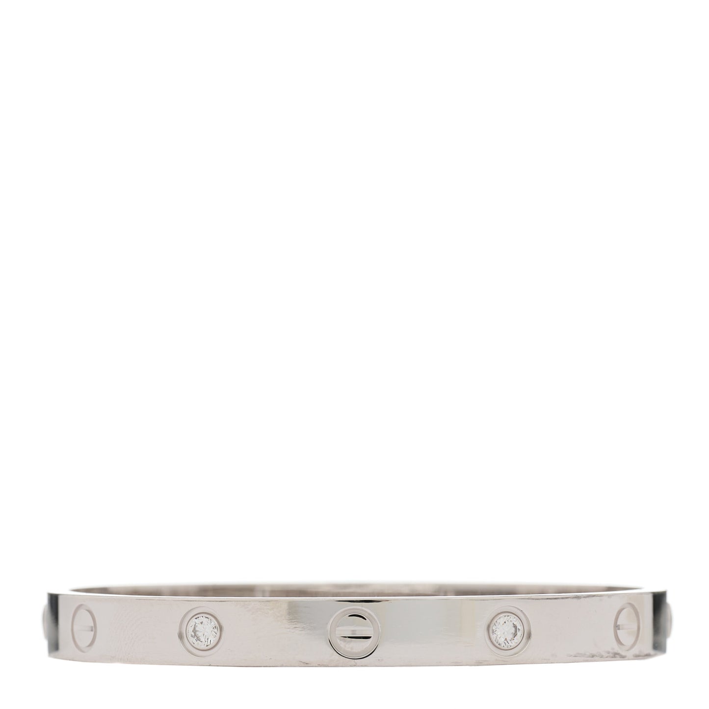 18K White Gold 4 Diamond LOVE Bracelet 16