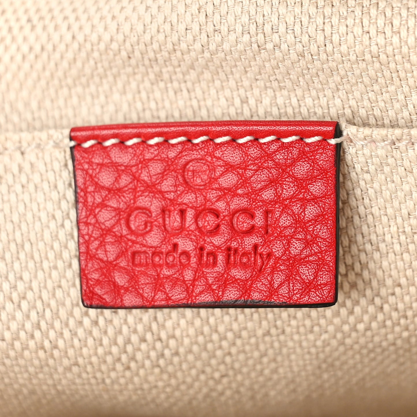 Pebbled Calfskin Small Soho Disco Bag Tabasco Red