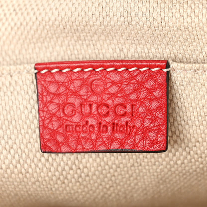Gucci Pebbled Calfskin Small Soho Disco Bag Tabasco Red 6 of 9