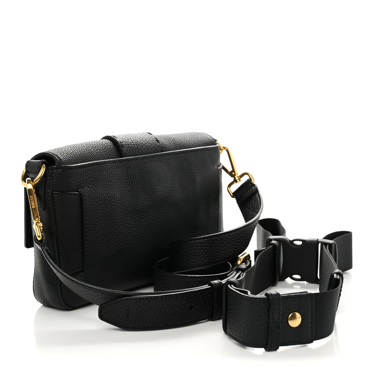 Fendi Cuoio Romano Selleria Belt Baguette Bag Black 3 of 11