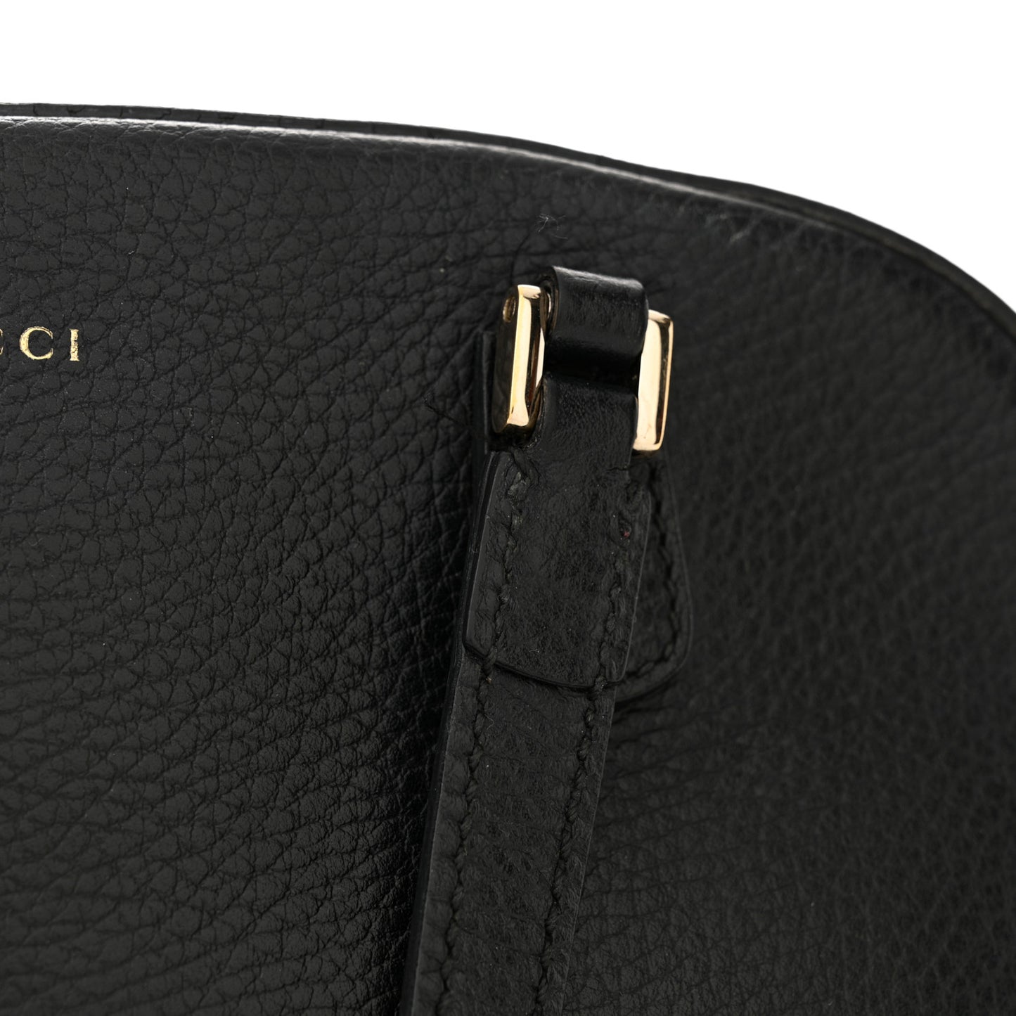 Dollar Calfskin Dome Bag Black