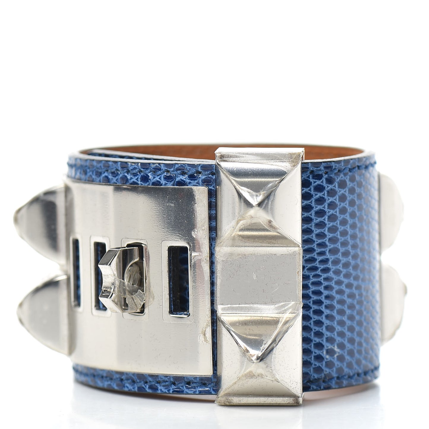 Lizard Collier De Chien CDC Bracelet T2 Bleu Saphir