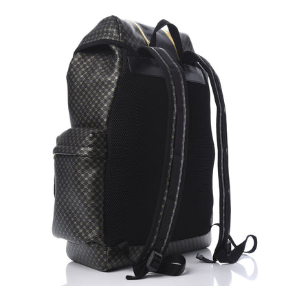 Gucci X DAPPER DAN Calfskin Laminated Ayers GG Micro Monogram Double Buckle Backpack Black Gold 2 of 19