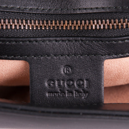 Gucci Calfskin Matelasse Small GG Marmont Shoulder Bag Black 7 of 8