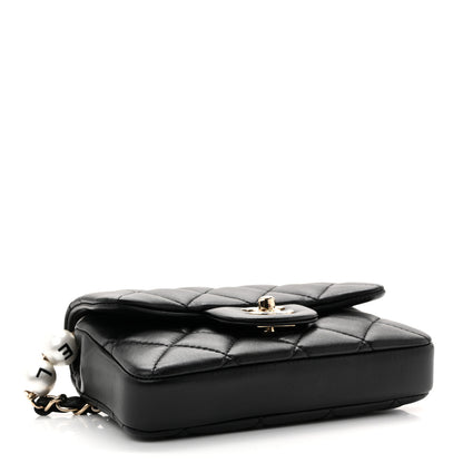 Chanel Lambskin Quilted Mini My Precious Waist Bag Black 4 of 11