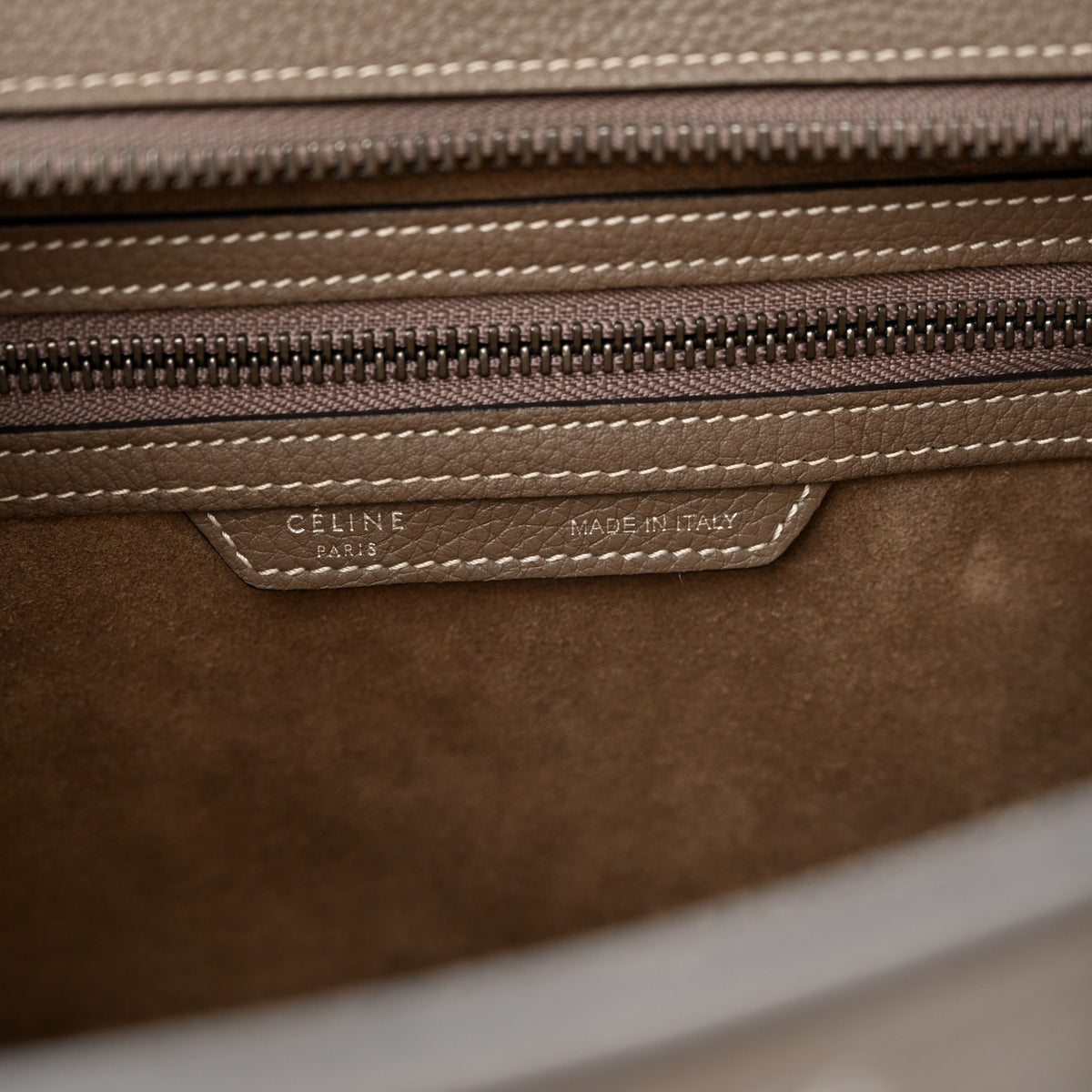 Drummed Calfskin Micro Luggage Souris