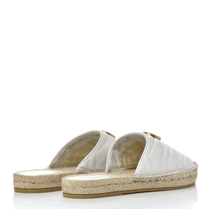 Gucci Nappa Matelasse GG Marmont Espadrille Slippers 39 Great White 4 of 14