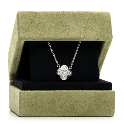 Van Cleef & Arpels 18K White Gold Diamond Pure Alhambra Pendant Necklace 6 of 6