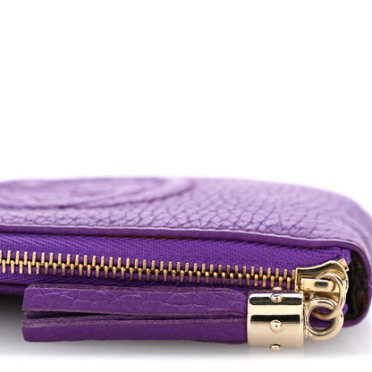 Gucci Pebbled Calfskin Soho Key Case Purple 8 of 9