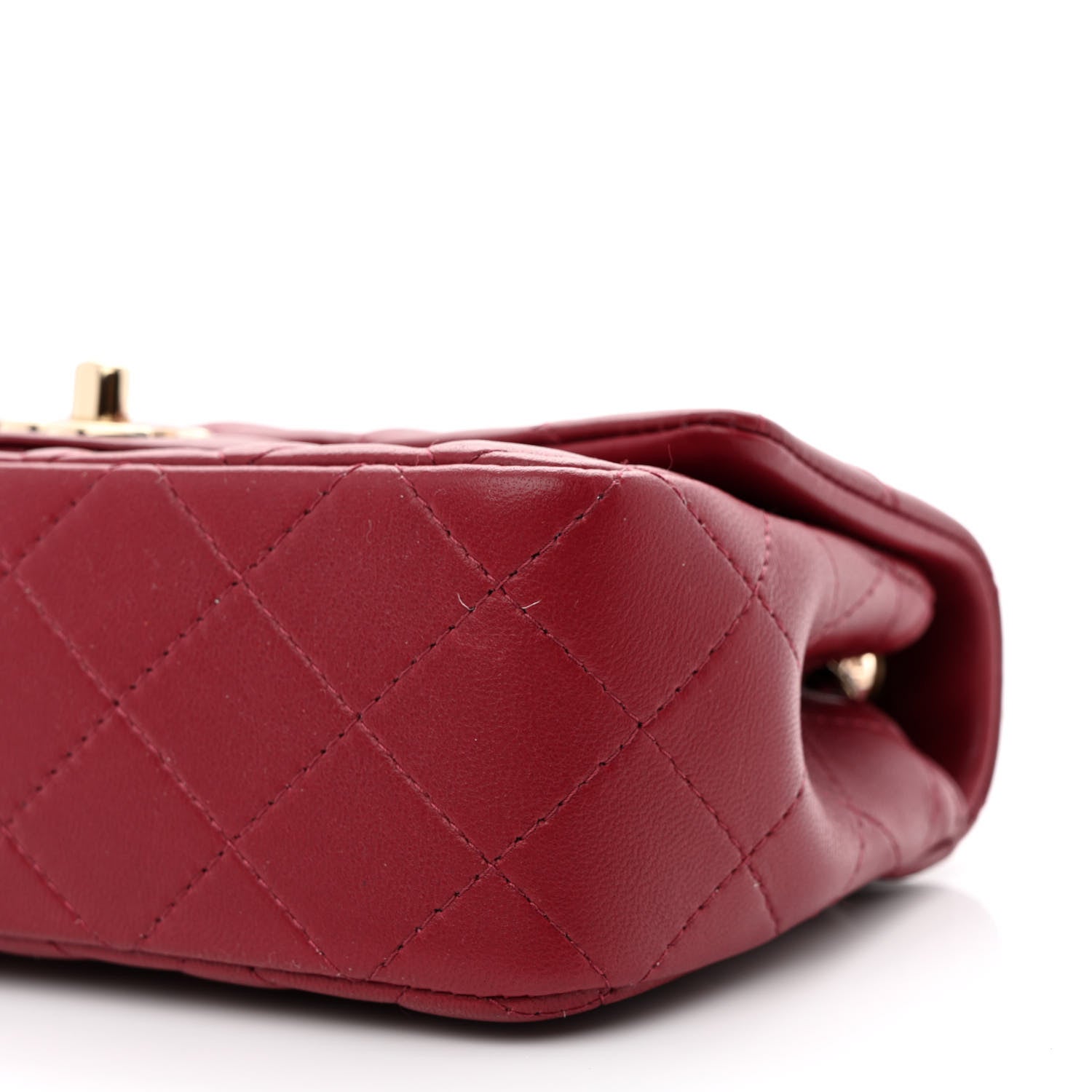 Chanel Lambskin Quilted Mini Rectangular Flap Burgundy 10 of 10