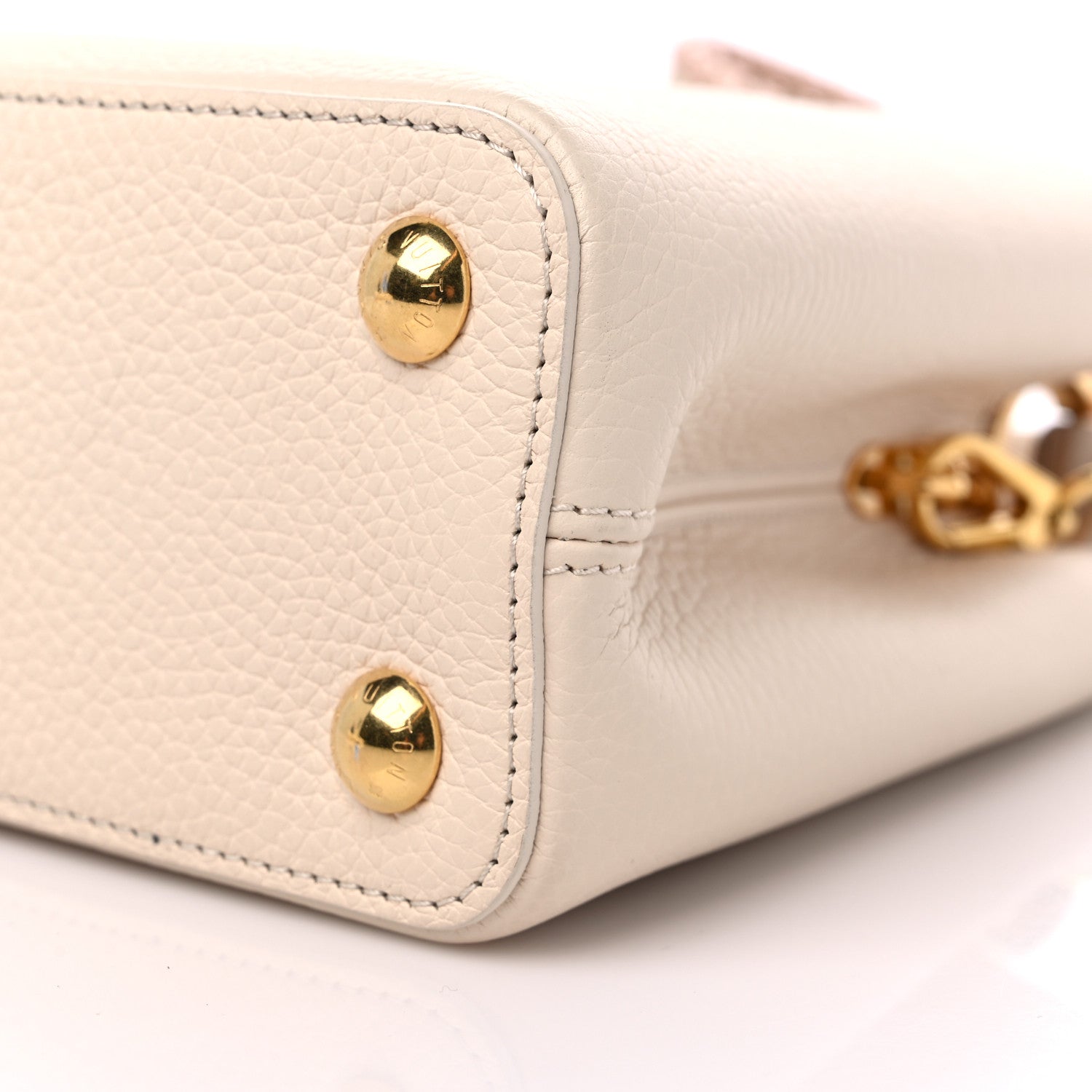 Louis Vuitton Taurillon Capucines BB Cream Beige Pearly Pink 8 of 8