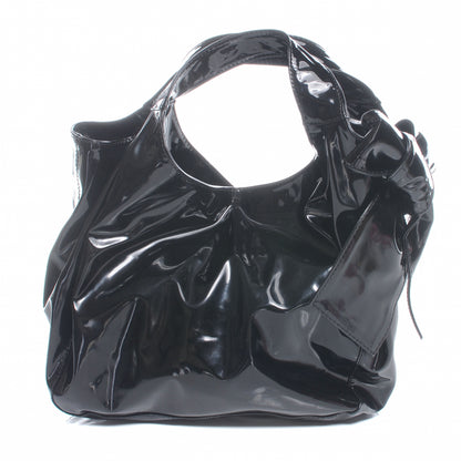 Valentino Garavani Patent Lacca Small Nuage Bow Hobo Black 3 of 7