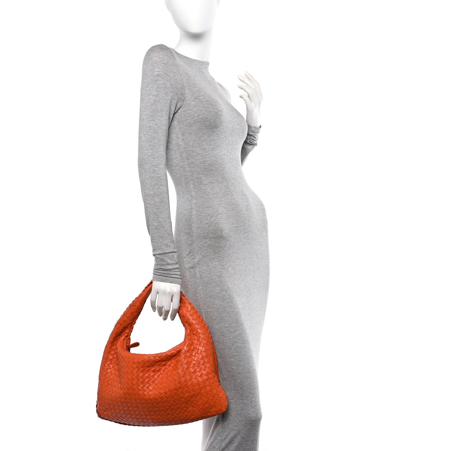 Bottega Veneta Nappa Intrecciato Medium Veneta Hobo Orange 2 of 9
