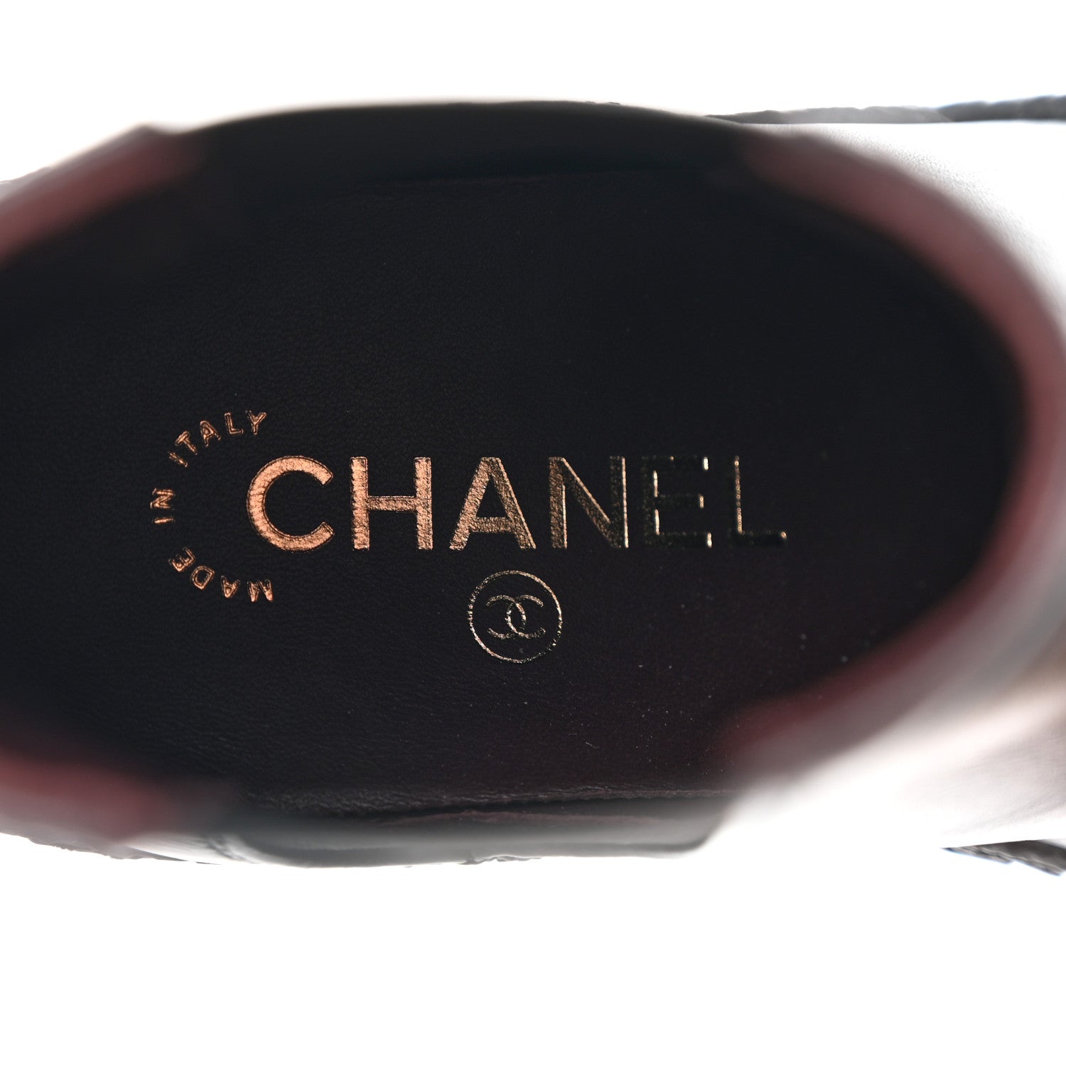 Chanel Calfskin Cap Toe CC Ankle Boots 37.5 Black 7 of 9