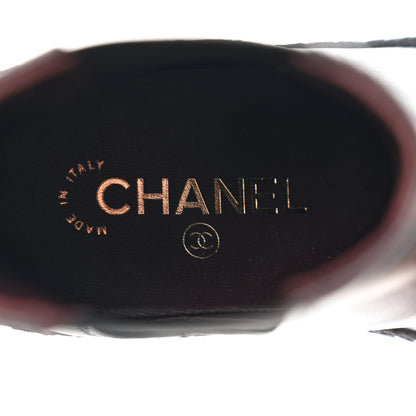 Chanel Calfskin Cap Toe CC Ankle Boots 37.5 Black 7 of 9